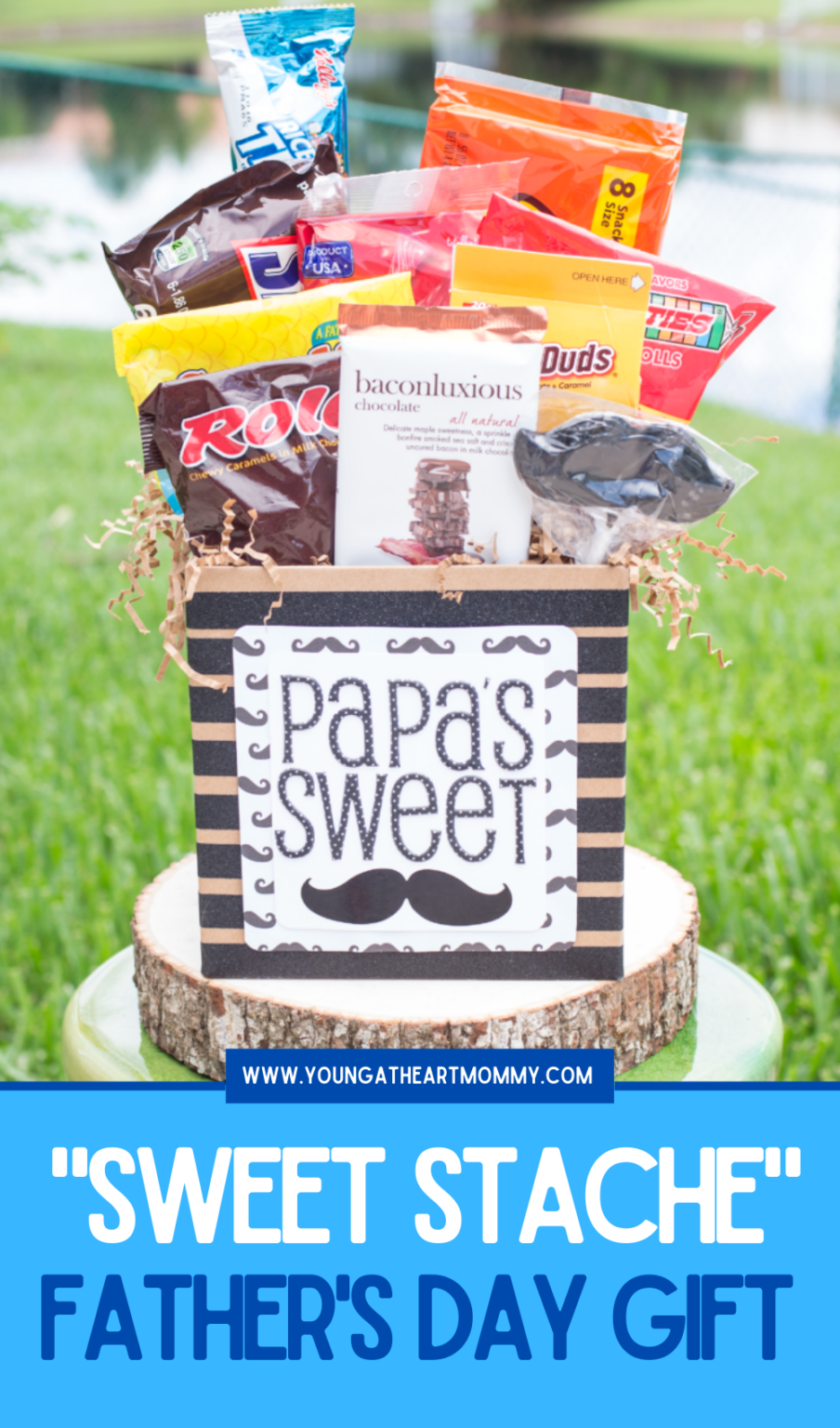 DIY “Sweet Stache” Father’s Day Candy Gift Box Idea