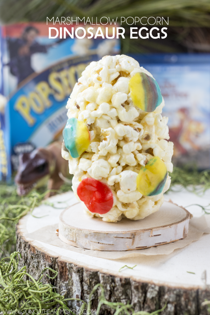 Marshmallow Popcorn Dinosaur Egg Recipe