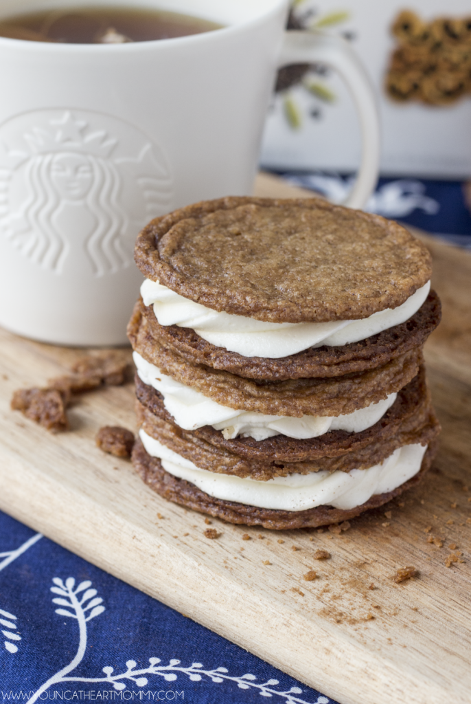 Cinnamon Cookie Sandwiches With A Sweet Cream Filling