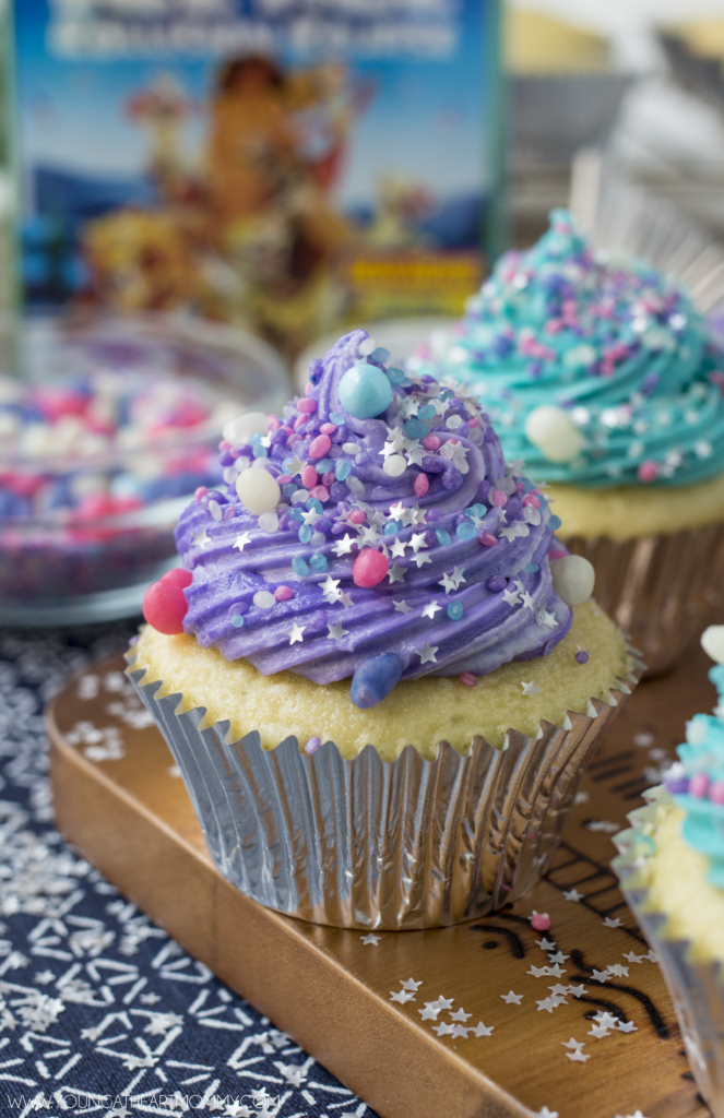 Galaxy Cupcakes With Candy Meteorites and Stars